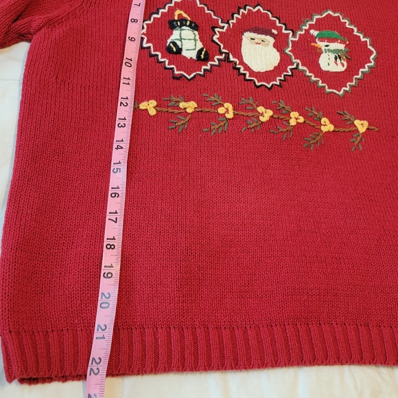 Shenanigans vintage woman Christmas sweater with embroidery size small - Picture 4 of 13